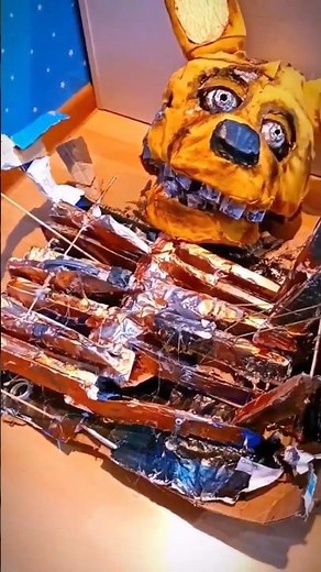 Making a REAL spring lock costume! Fnaf spring bonnie cosplay,short #shorts #fnaf #cosplay #diy #art