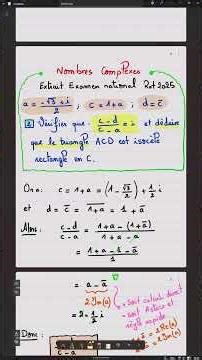 Examen National 2025 (Rat) 🔥 Calcul complexe + Triangle isocèle et rectangle (Correction complète)