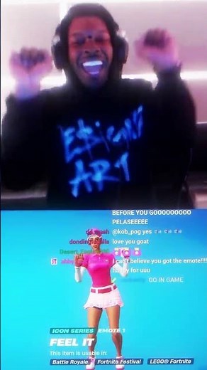 after 8 years of playing Fortnite i finally have my own emote 😭🙏 (icon skin next) 😈 #d4vd #fortnite