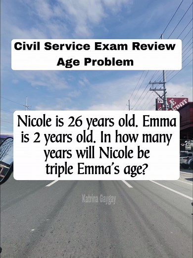 Civil service exam review Age Problem #civilserviceexam #CivilServiceExamination | Katrina Gaygay