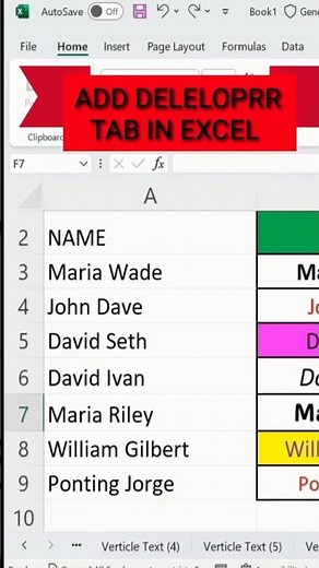 how to add developer tab to ribbon in excel #excel #developertab #teachingjunction #add #viralshort