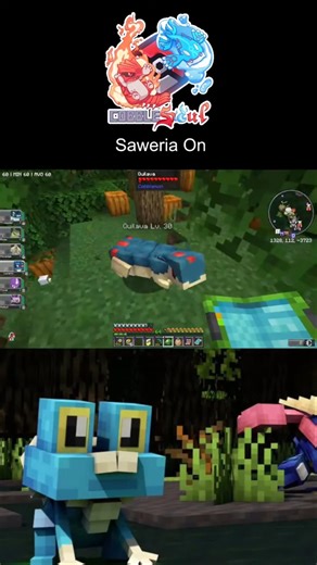 Rare Spawn! Evolved Starter Pokémon Quilava in the Wild! #shorts #minecraft