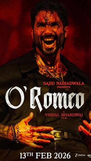 Desinema & Co on Instagram: "Un Shahid Kapoor plus sombre que jamais. Un Vishal Bhardwaj sans filtre. Et un film qui ne cherche clairement pas à rassurer. O ROMEO s’annonce comme un thriller criminel et romantique intense, situé dans l’underworld du Mumbai d’après-indépendance, avec une violence assumée, un langage cru, et des personnages profondément toxiques. 🎬 Produit par Nadiadwala Grandson Entertainment 🗓 Sortie en Inde : 13 février 2026 🇫🇷 Pas encore de distributeur confirmé pour la Fr