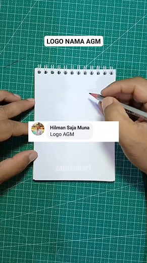3.3K views · 30 reactions | Logo nama AGM Hilman Saja Muna #logodesign #logonama #desainlogo #monogram #lettering #draw #art | Zamano Art | Facebook