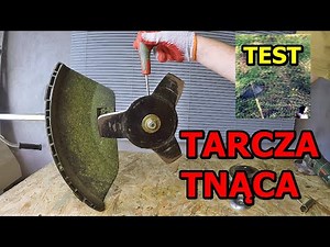 Petrol brush cutter - Replacing the line with the cutting disc, cutting blades - cutting test, Br...