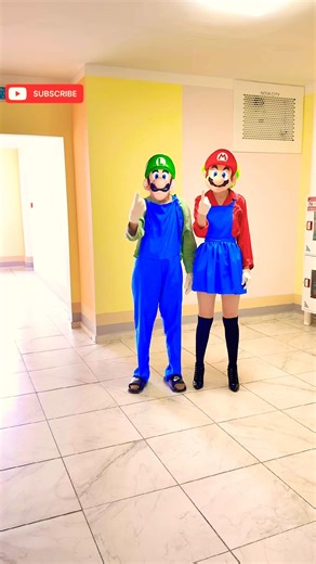 Oops…where did Mario’s clothes disappear to?!Super Mario Luigi Toad Nintendo #supermario #luigimario