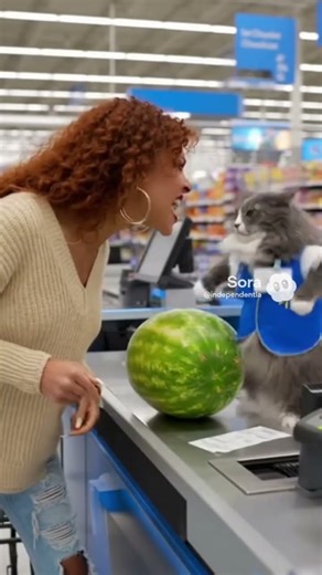 #Walmart #cat attacks customer #funny #catmemes #catshorts #catvideos #shorts #memes #catlovers #ai