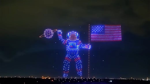 A Magnificent 4th of July Light Show Featuring 1,002 Drones Sets Guinness World Record