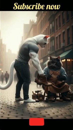 AI Human Cat Shoe Maker | A Muscular Customer Pays for His Hard Work 🐱👞#inspiration