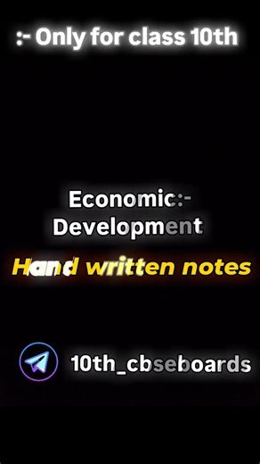 10th CBSE BOARDS on Instagram: "Development Class 10 Economics 📈 — a conceptual and high-weightage chapter for the CBSE Class 10 board exam. These NCERT-based Class 10 Economics notes explain the meaning of development, different developmental goals, national income, per capita income, and sustainable development in a clear and exam-oriented way. Perfect for quick revision, numericals, and answer writing practice, this chapter is essential for scoring well in Economics in the CBSE board exam 20