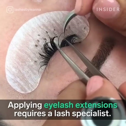 This is how eyelash extensions are applied