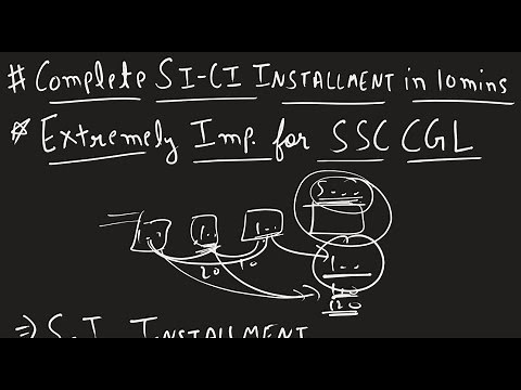 Complete SI CI INSTALLMENTS in 10 Mins | Extremely Important for SSC CGL