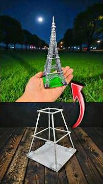 diy miniature Eiffel tower | Diy eiffel tower with paper | How to make mini tower