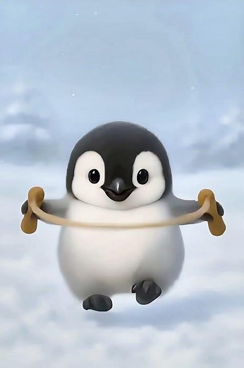 ❄️ Penguin Bounce: The Frosty Jump! #penguin #cute