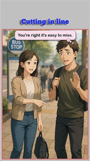 Cutting in Line at the Bus Stop 🚌😠 | English Conversation for Daily Life