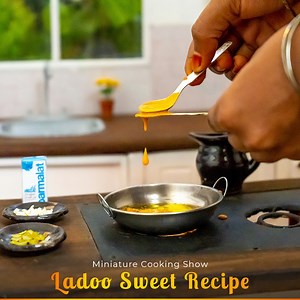 🌕 Laddu Sweet - In Modern Miniature Kitchen 👩🏻‍🍳 | Miniature Cooking Show
