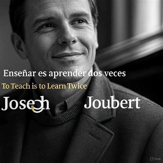 ENSEÑAR es APRENDER Dos Veces - La Sabiduría de Joseph Joubert