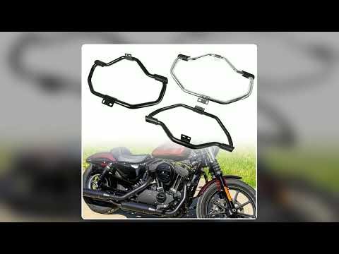 Motorcycle Mustache Engine Guard Highway Crash Bar Black Chrome For Harley Sportster XL883 XL1200