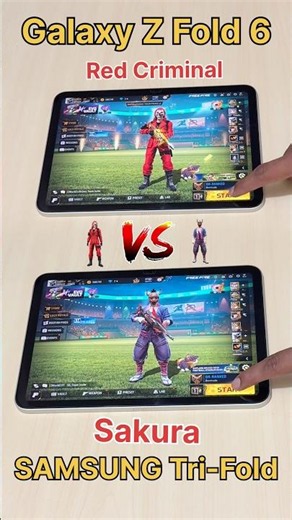 Galaxy Z Fold 6 vs SAMSUNG Tri-Fold😈Red Criminal vs Sakura vs 60FPS vs 90FPS vs S22 vs S24 #shorts