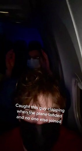 Man Clapping Alone on Plane | Unusual Plane Ride Experience