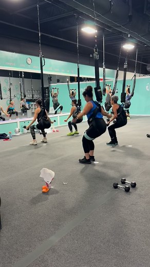 Muscle-building and giggle-inducing! That’s Bungee Bootcamp for ya! #bungeefitness #flyhighbungeefitness #charleston #flyhigh #fitness #funfitness #bootcamp | Fly High Bungee Fitness