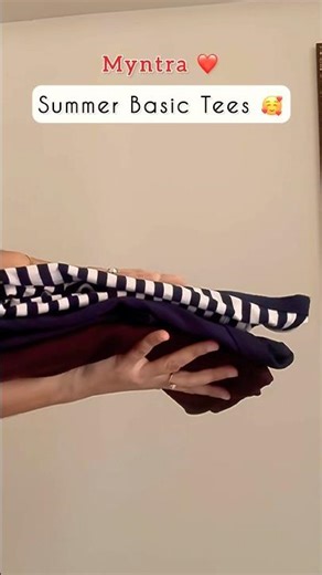 Summer Basic Tees Under Budget ☀️ | Must-Have myntra #myntrafinds #summeroutfit #teeshirt #outfit