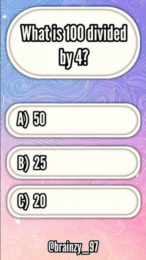 MATH Challenge | Basic Division Quiz Questions #quiz#viral#trivia#maths#shorts#mathquiz#education