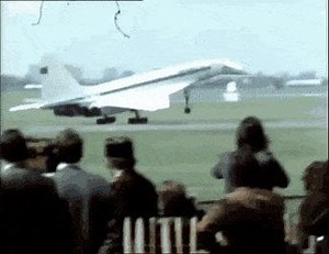 A Tupolev Tu-144 suffers a mid-air disintegration at the 1973 Paris Air Show