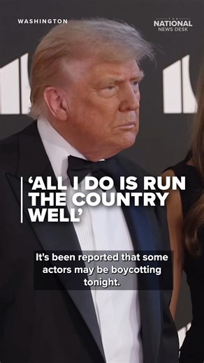 5.4M views · 298K reactions | President Trump and First Lady Melania Trump attended Les Misérables at the Kennedy Center, with Trump answering press questions on the red carpet. Read more news: https://bit.ly/45q9ZXX | The National Desk - TND | Facebook