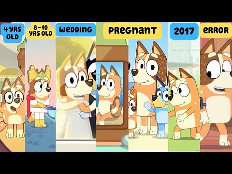 The Evolution of Chilli Heeler (from Bluey 2017 pilot, pregnant art, animation errors & 80s episode)
