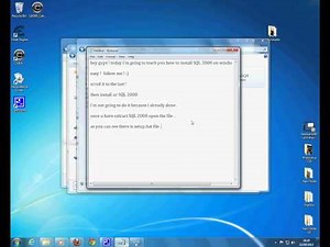 Guide how to install SQL 2000 on window 7 64 bit