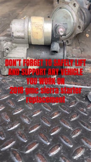 Brief description on starter replacement on a gmc sierra