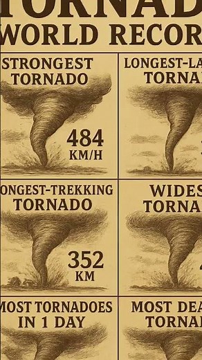 🌪️ Craziest Tornado World Records Ever Caught on Camera! 😱