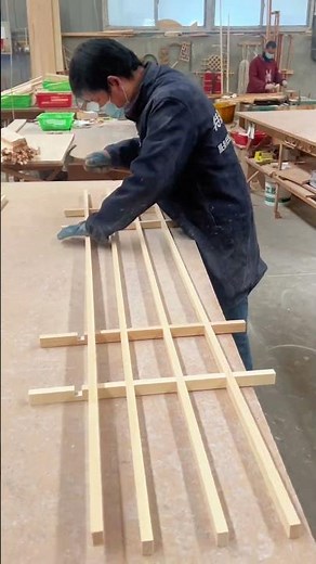 Crafting a Wooden Lattice Panel with Precision and Care