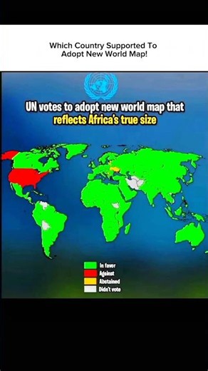 UN Votes on a New World Map 🌍 | Africa’s True Size #Africa #WorldMap #Geography #UN #Map #Shorts