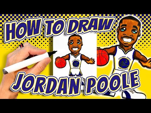 How to Draw Jordan Poole for Kids - Golden State Warriors NBA Basketball Player
