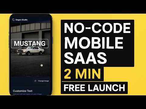 Build a No-Code SaaS App in 2 Minutes (Free Mobile Launch)