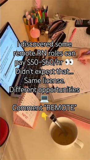 discovered some remote RN roles can pay $50–$60/hr 👀Didn’t expect that…
