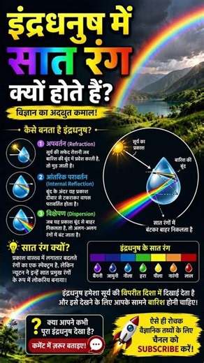 इंद्रधनुष में सात रंग क्यों होते हैं? #spectrum