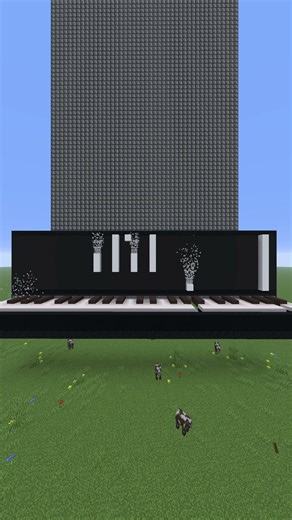 Powdered snow display note block piano