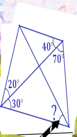 Calculate the size of the marked angle #mathematics #quiz #foryou #fyp #mrbuzo