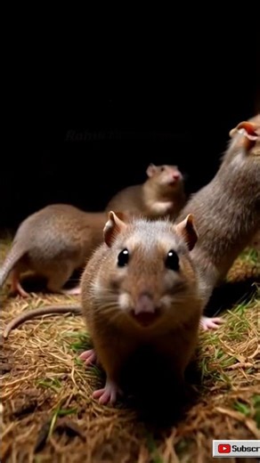 Underground Rat Family Caught on Camera #shorts #viral #macro