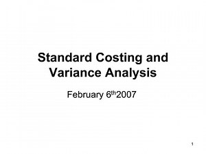 Standard Costing and Variance Analysis - SlideServe
