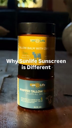 Natural & Organic Animal Based Cosmetics on Instagram: "The sun is not our enemy — but the way most sunscreens work can be. Conventional chemical sunscreens absorb into the bloodstream, disrupt hormones, and block the skin’s natural intelligence. Sunlife takes another path. Our Lavender Tallow Sunscreen protects with non-nano zinc oxide — a mineral that reflects UV rays without being absorbed. It’s paired with ancestral ingredients like tallow, shea butter, red raspberry, and carrot oil to nouri