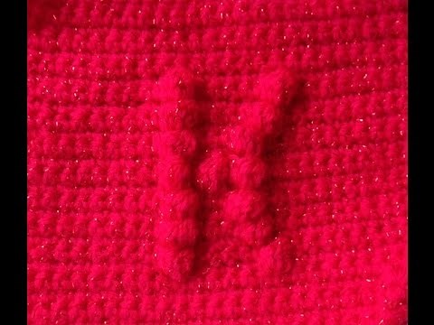 How to crochet a square with a bobble chart letter "K"