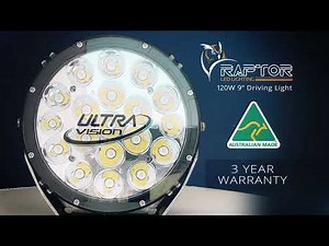 Ultra Vision - Raptor 120W 9" LED Driving Light