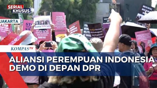 Aliansi Perempuan Indonesia Gelar Demo di Depan DPR, Kompak Pakai Baju Warna Pink | BERITA UTAMA
