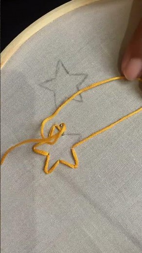 ⭐ Easy Star Embroidery Tutorial | Beginner Friendly Hand Stitch
