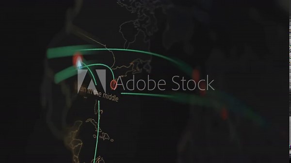 Live cyber attacks, infections and botnet activities throughout the USA on world map