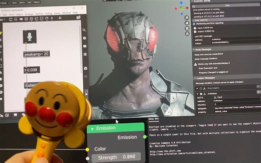 【实验编程】5分钟就能做出来的MaxMSP和Blender实时音画交互【VJ】【实验室】